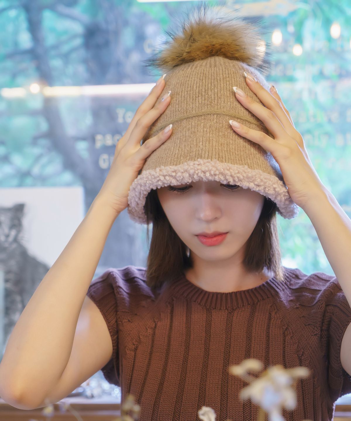 소다몬(SODAMON) 미민 크루즈 니트보넷 2컬러