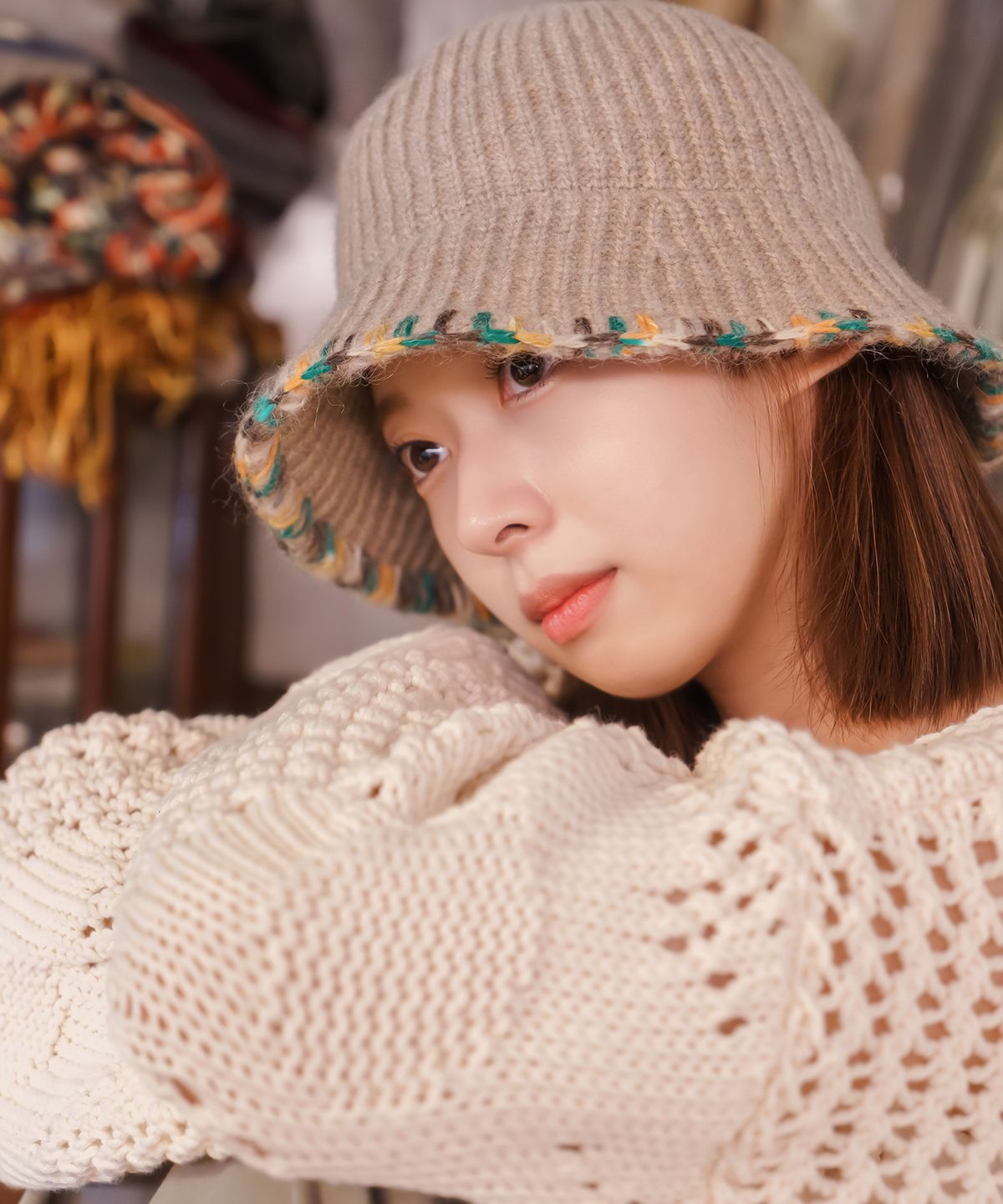 소다몬(SODAMON) 미민 다이애나 울니트버킷햇 3컬러