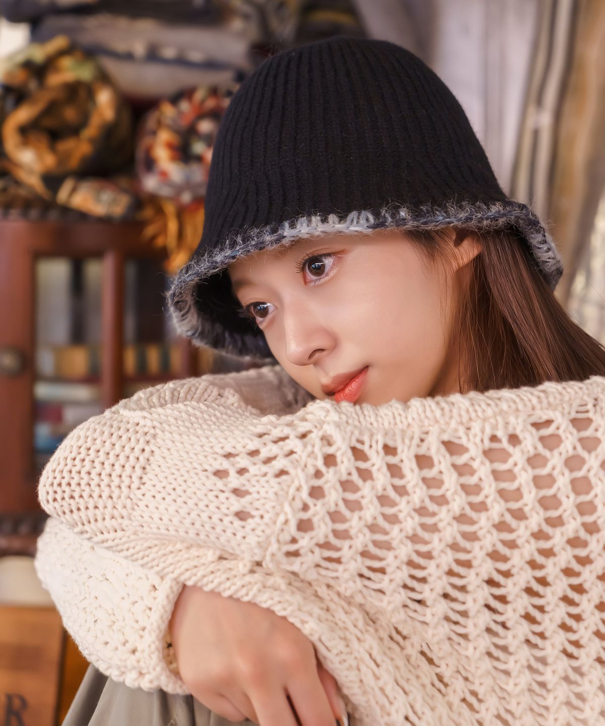 소다몬(SODAMON) 미민 다이애나 울니트버킷햇 3컬러