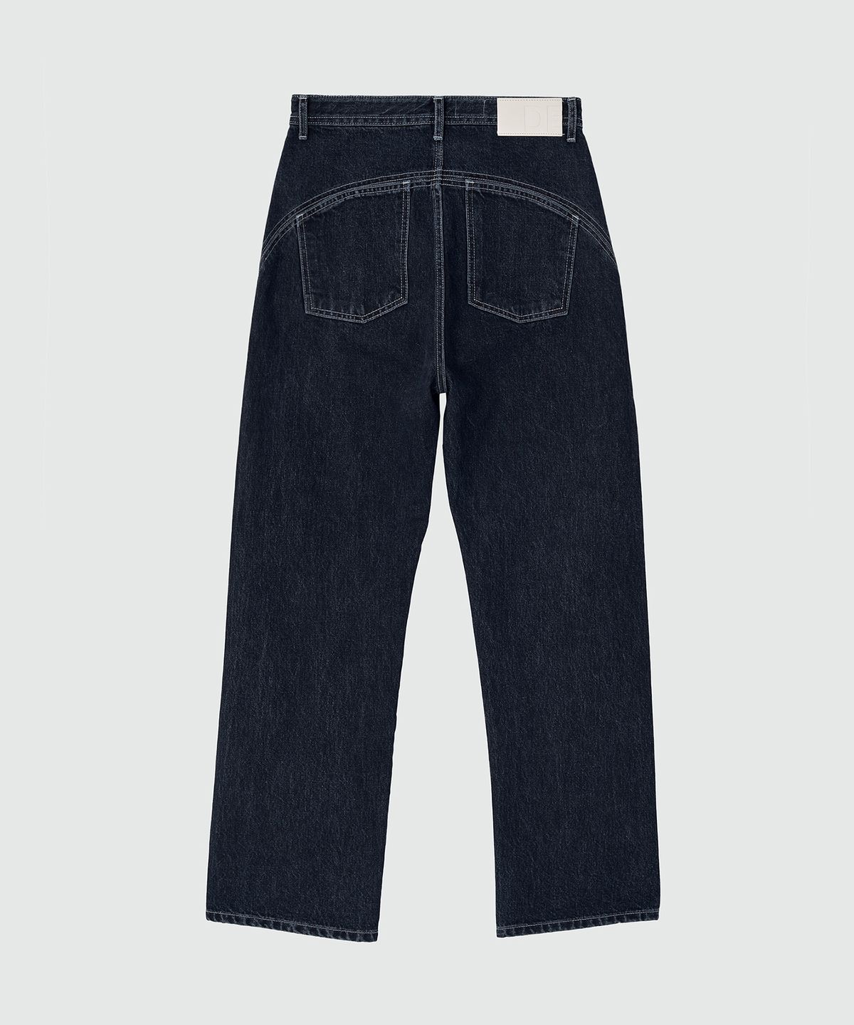 데케트(DECET) Oval Stitch Straight Slit Jeans DCPT020BlueBlack