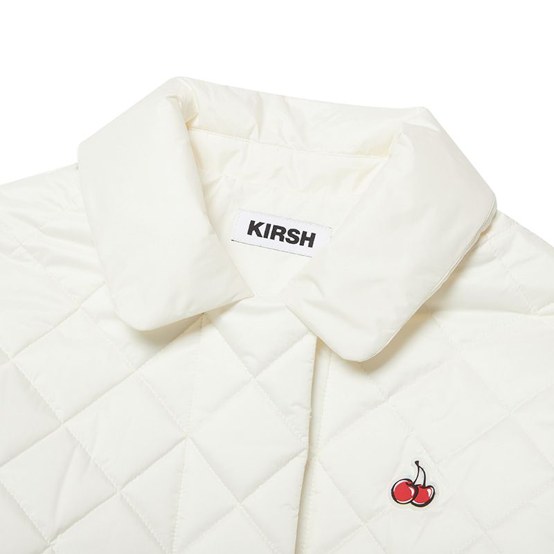 MUSINSA | KIRSH Cherry Loose-fit Quilted Jacket [Ivory]