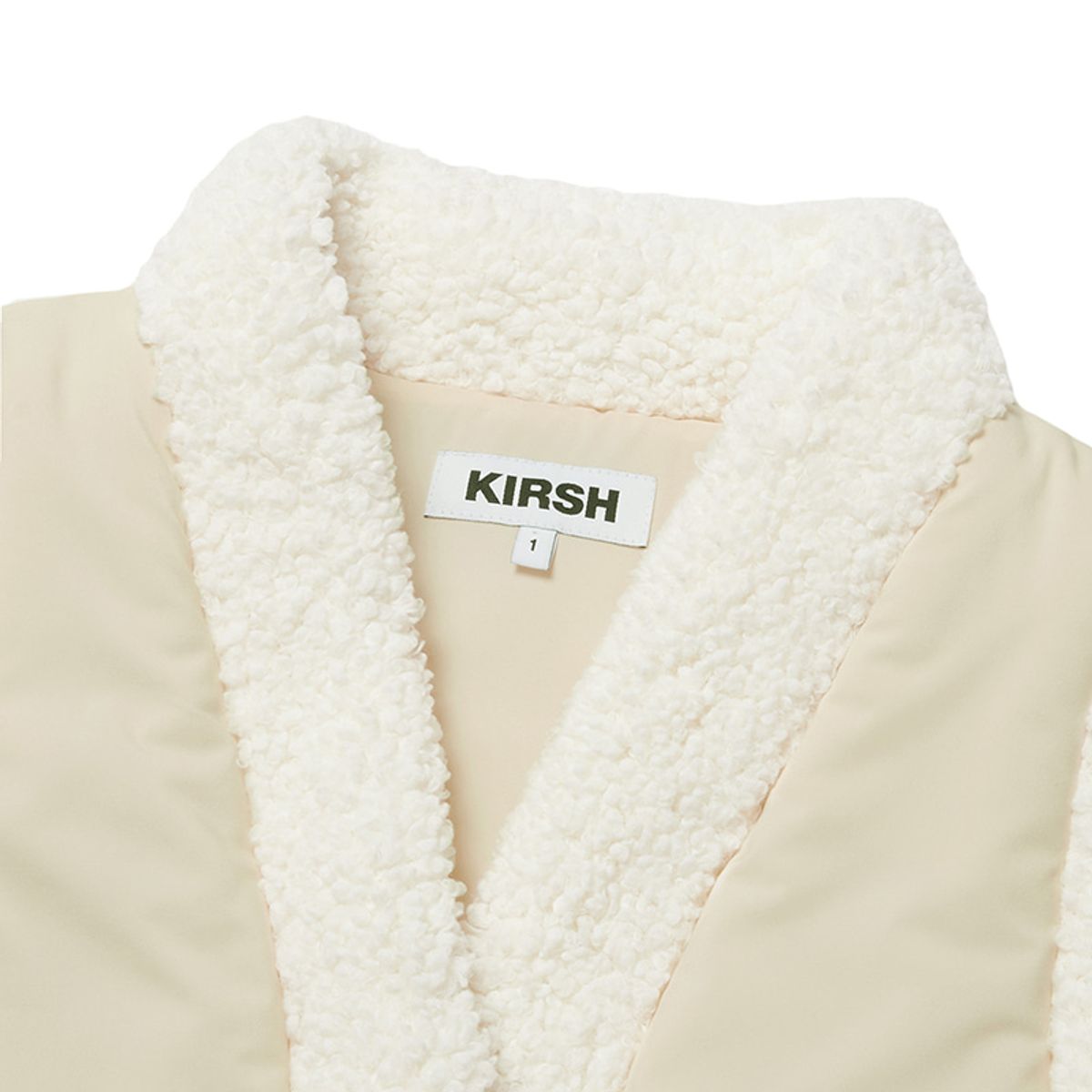 키르시(KIRSH) 체리 퍼 패딩 베스트 [베이지]