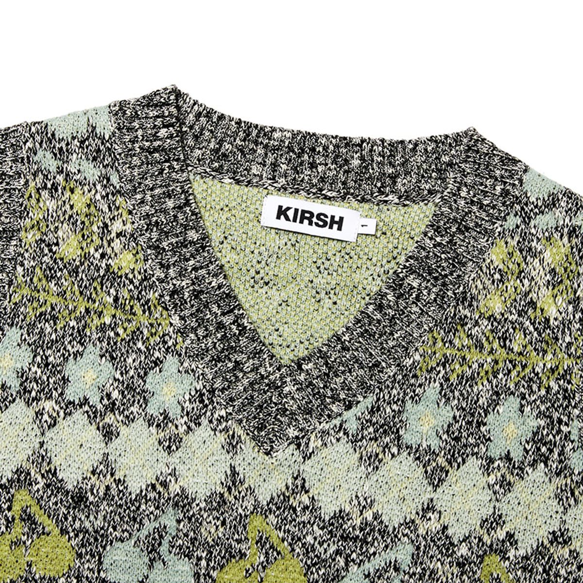 키르시(KIRSH) 체리 패턴 니트 베스트 [블랙]