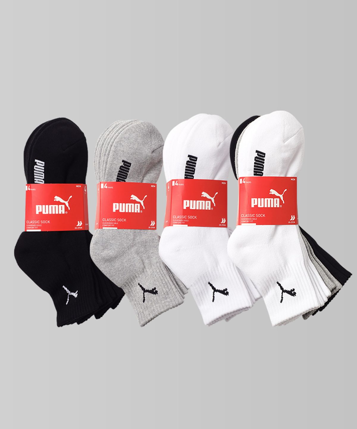 푸마양말(PUMA SOCKS) 크레오라 쿠션 미들렝스 삭스 8PACK [사이즈/컬러선택]