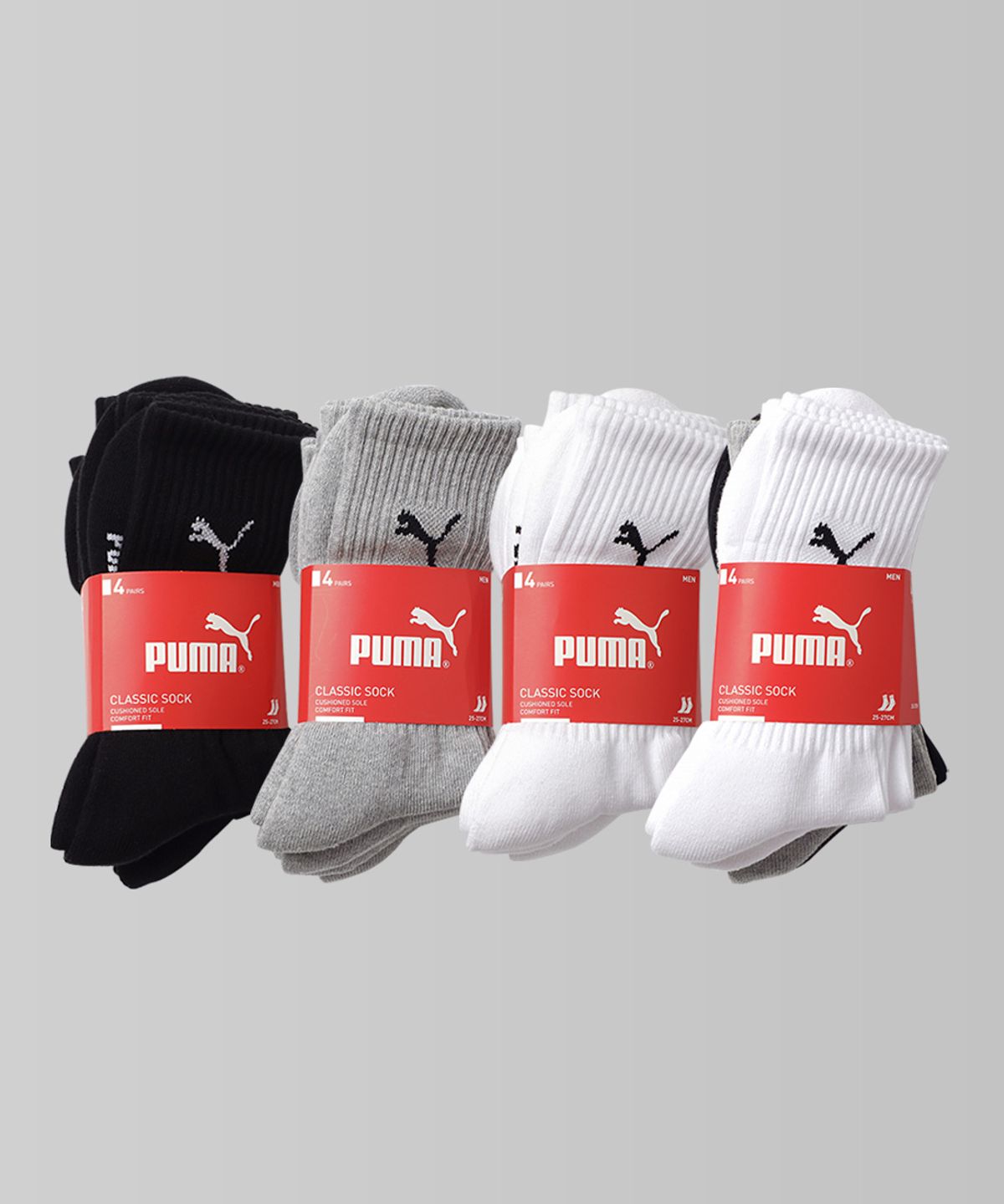 푸마양말(PUMA SOCKS) 크레오라 쿠션 롱 삭스 8PACK [사이즈/컬러선택]