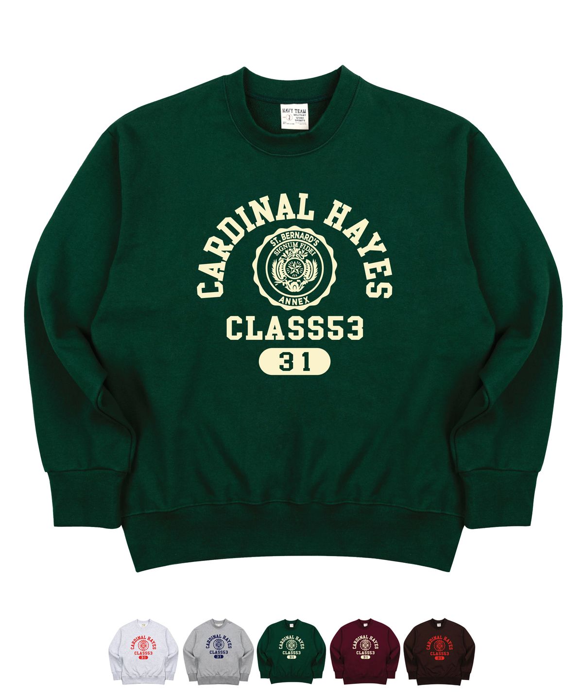 네이비팀(NAVYTEAM) V2.NTV-CARDINAL HAYES CLASS53 31 SWEAT SHIRT