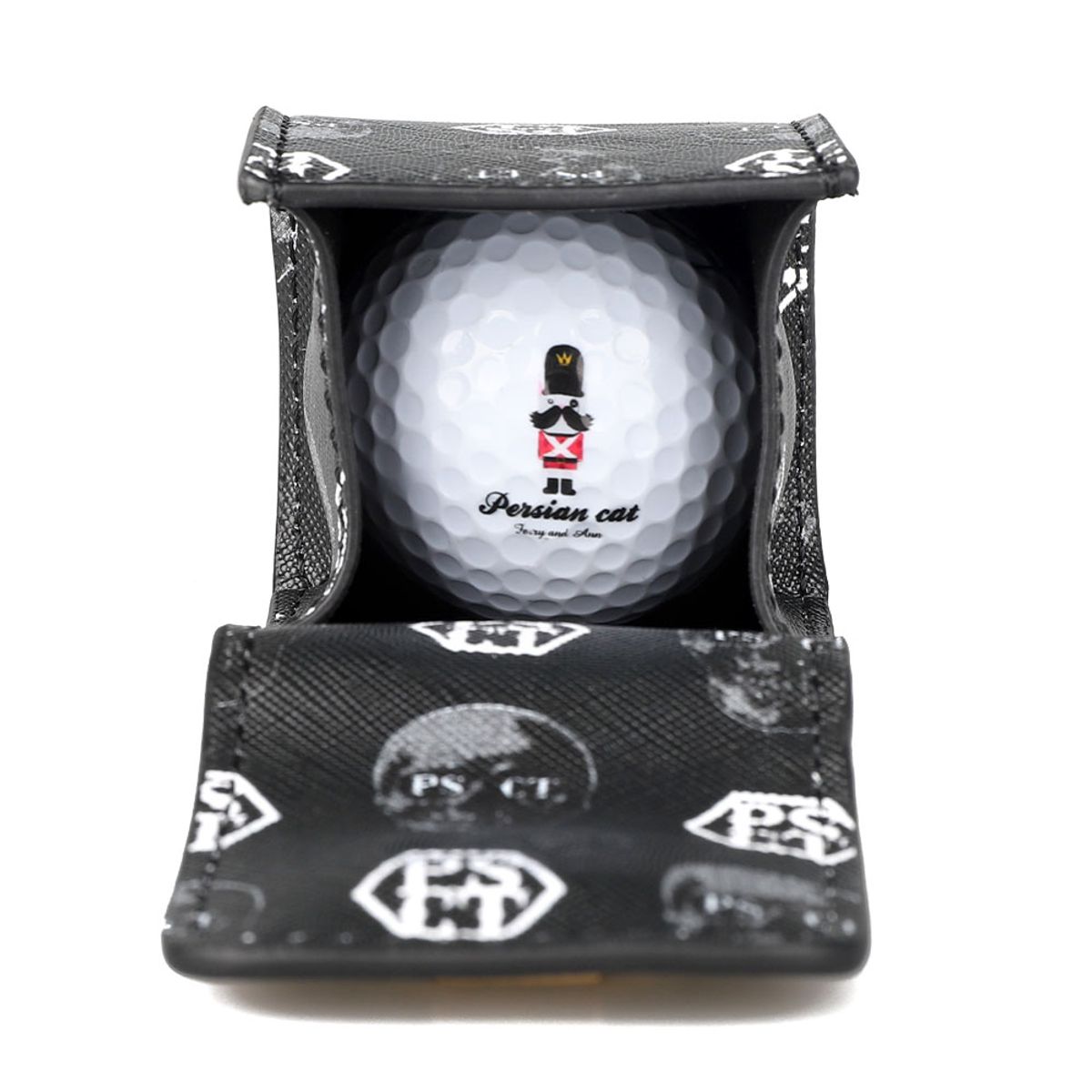 페르시안캣 골프(PERSIANCAT GOLF) 스컬 패턴 원볼 케이스 블랙