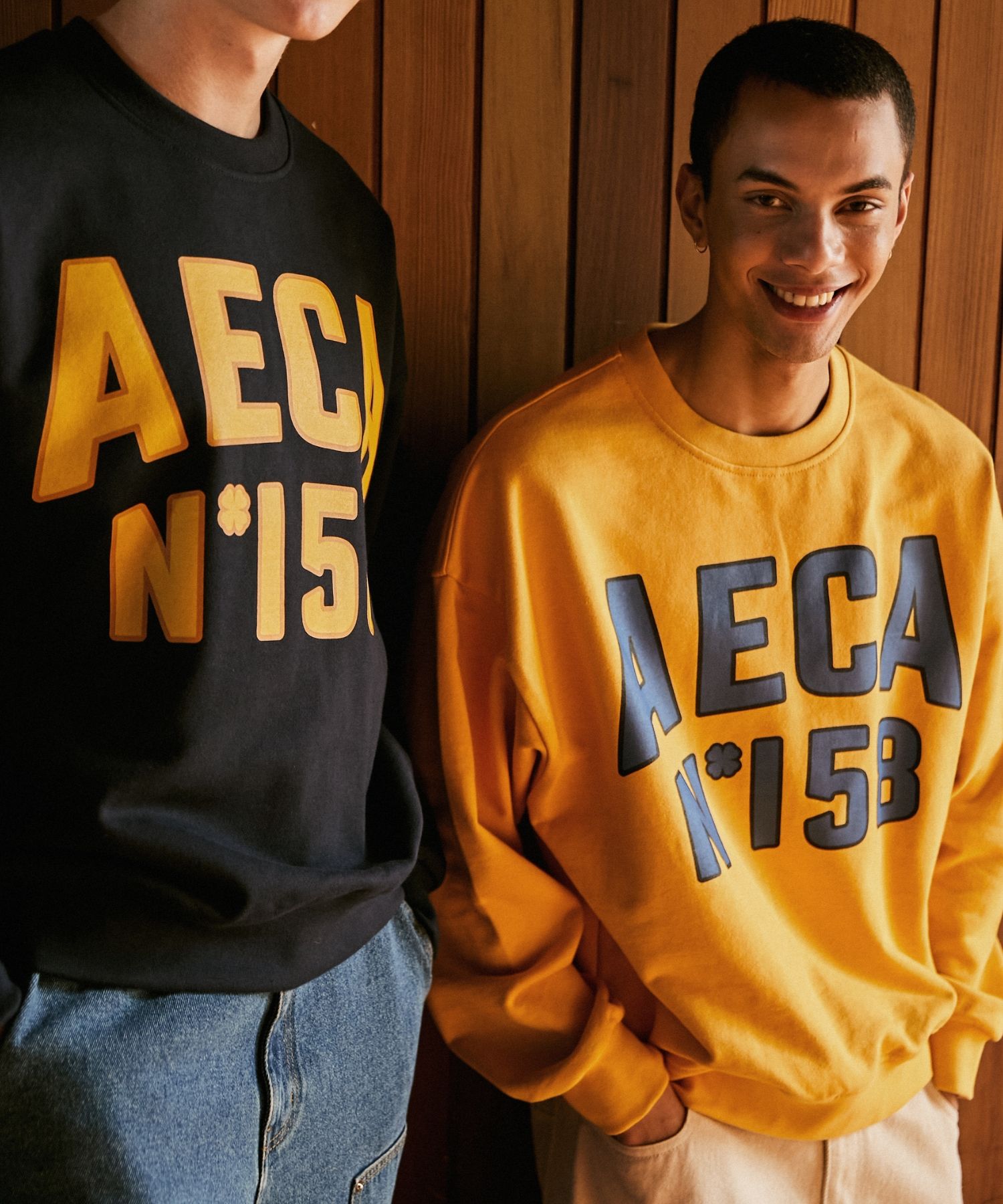 Tシャツ・カットソー AECA WHITE AECA SIGN LONG SLEEVEWASHED YELLOW All - 에이카화이트