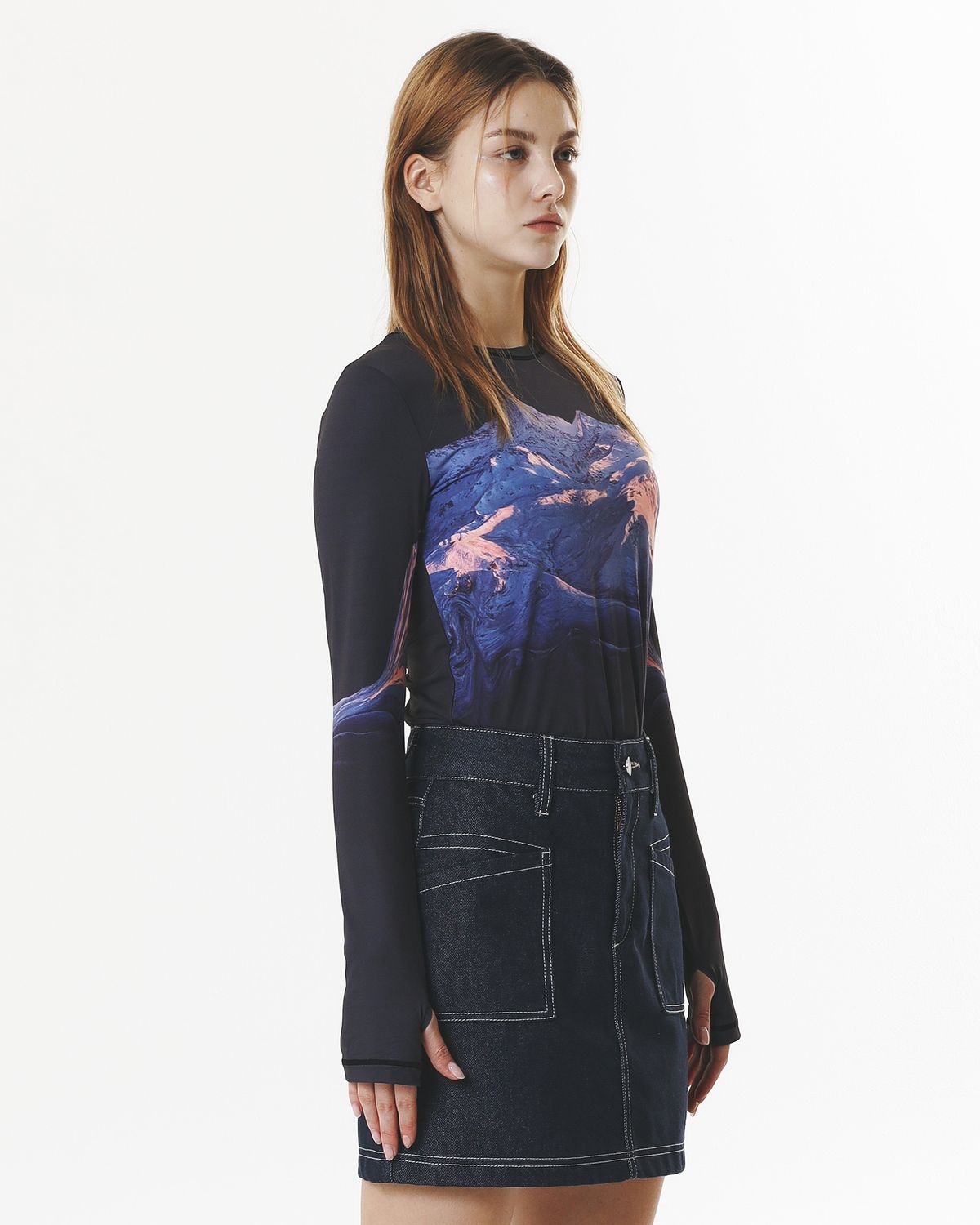페노메논시퍼(PHENOMENON SEEPER) PRINT LONG SLEEVE ROUND T-SHIRT_[ANDES]