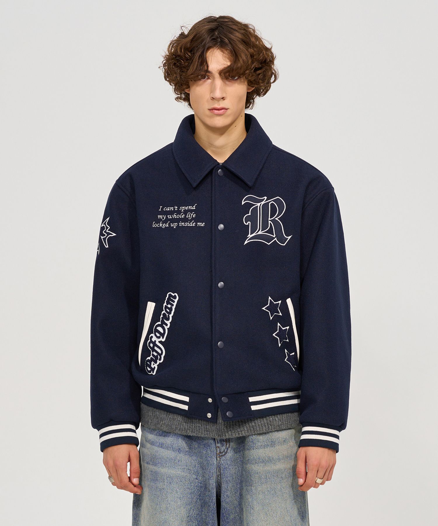 ※ alound wool versity jacket スタジャン alound wool versity jacket スタジャン