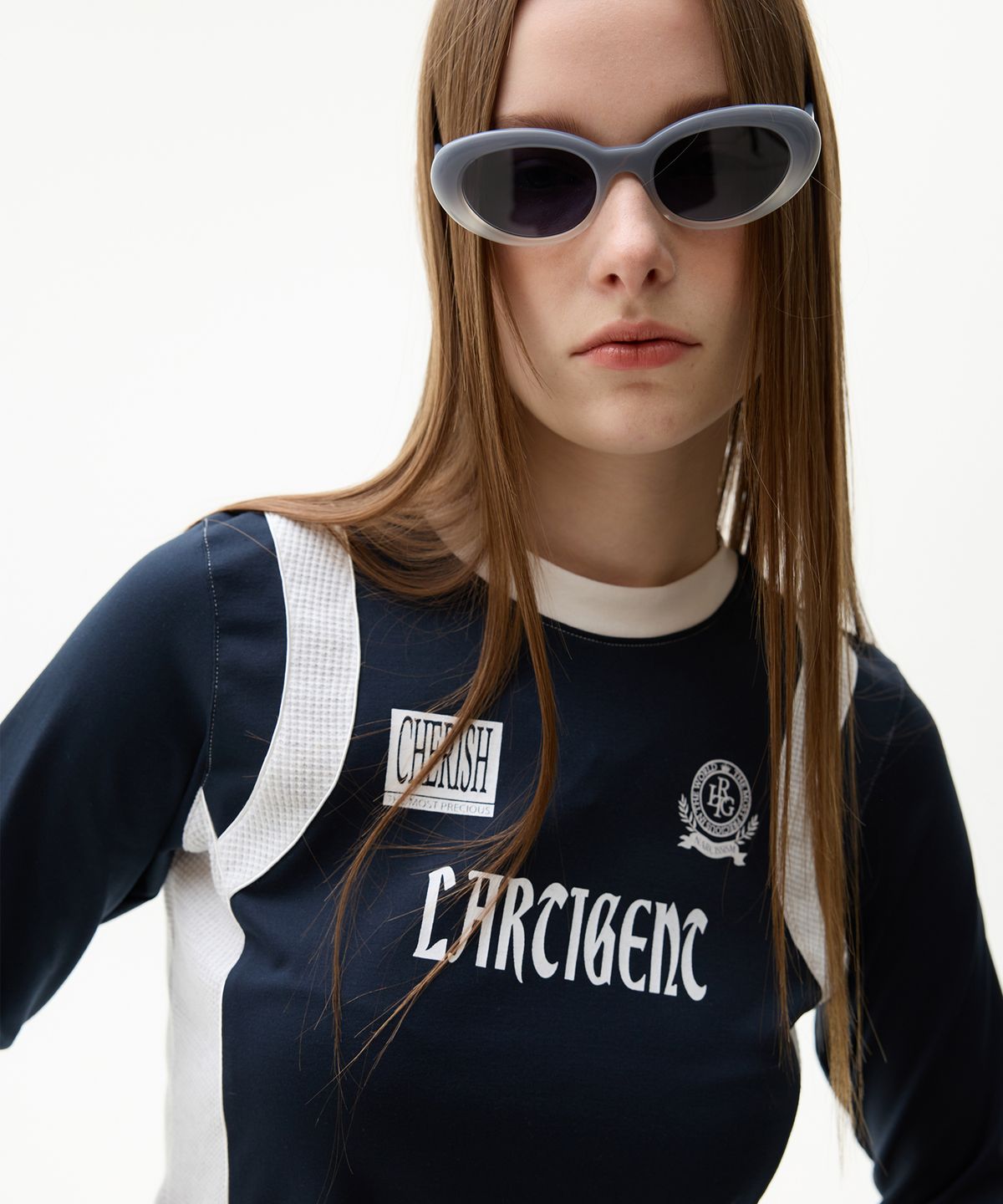라티젠(LARTIGENT) LK WAFFLE JERSEY TOP(NAVY)