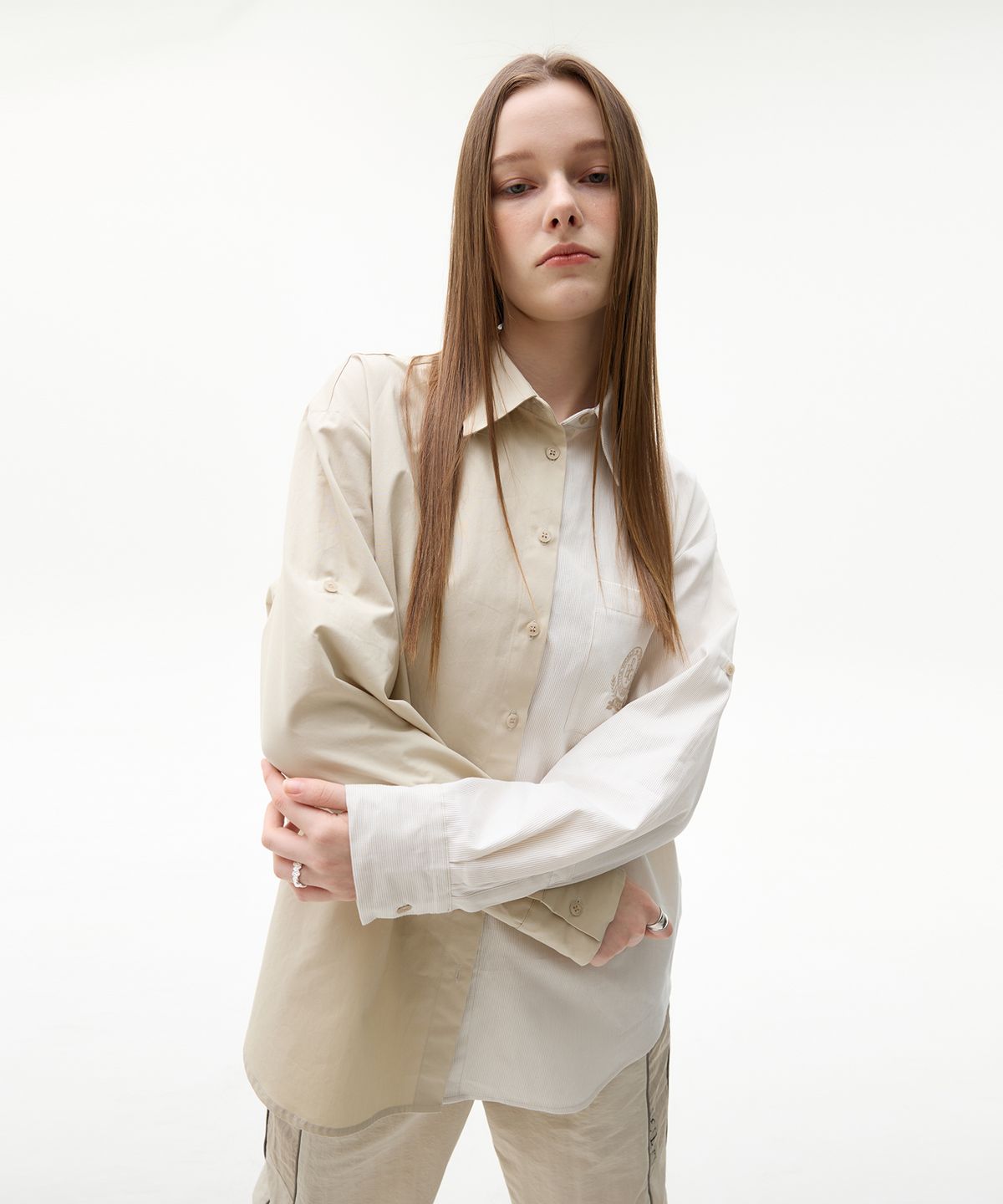 라티젠(LARTIGENT) LK STRIPE SHIRT(BEIGE)