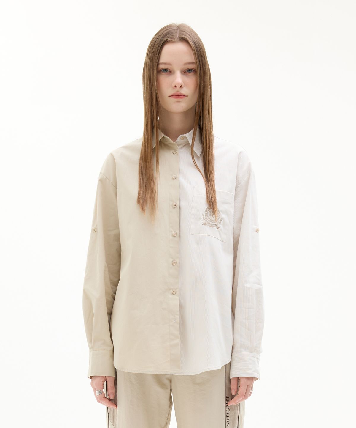 라티젠(LARTIGENT) LK STRIPE SHIRT(BEIGE)