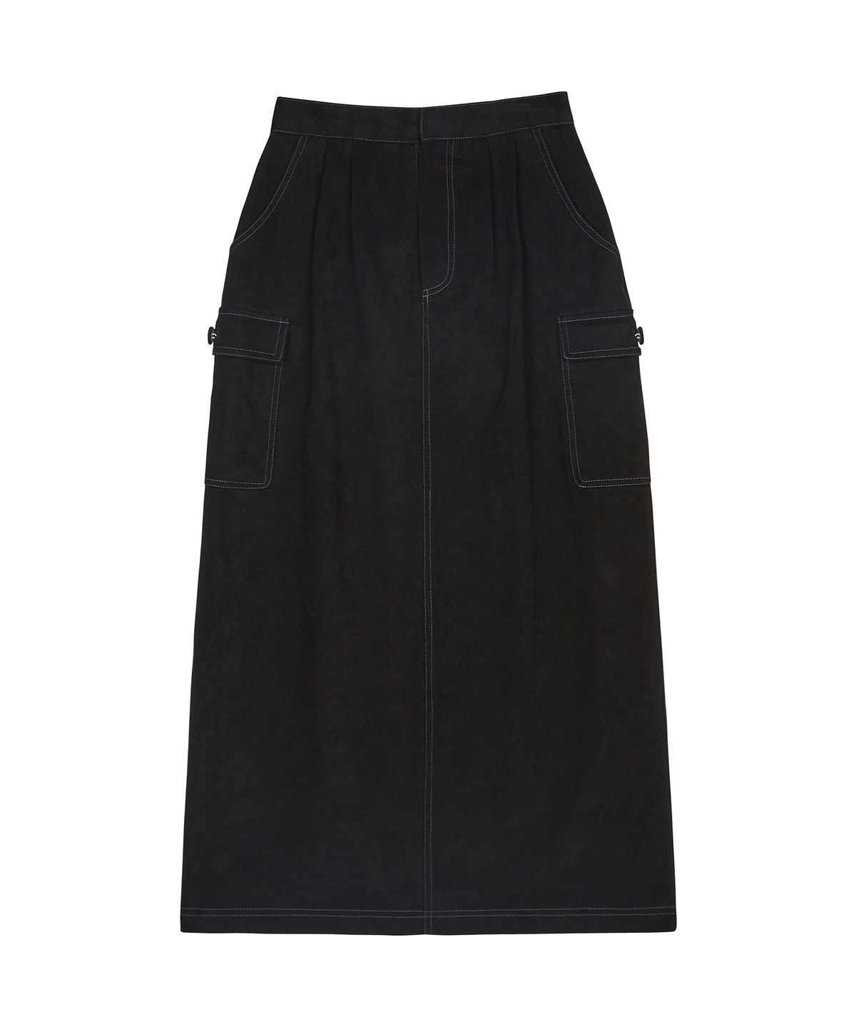 라티젠(LARTIGENT) LK PINTUCK COTTON SKIRT(BLACK)