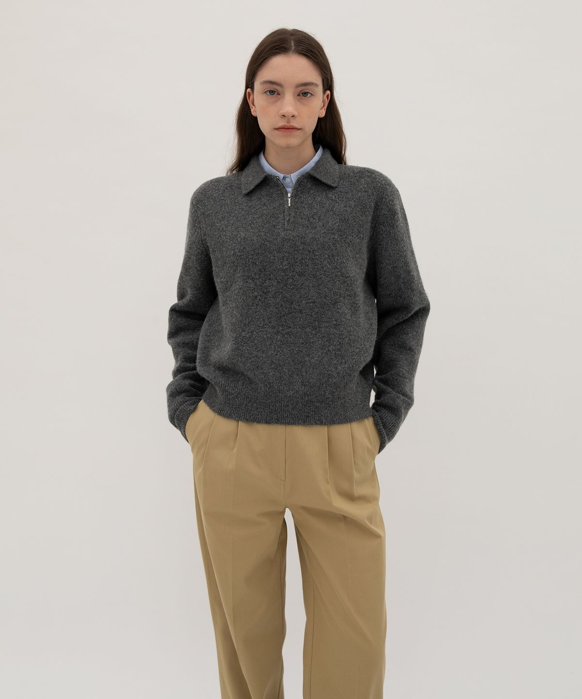 르바(LEVAR) Relaxed Cotton Pants - Beige