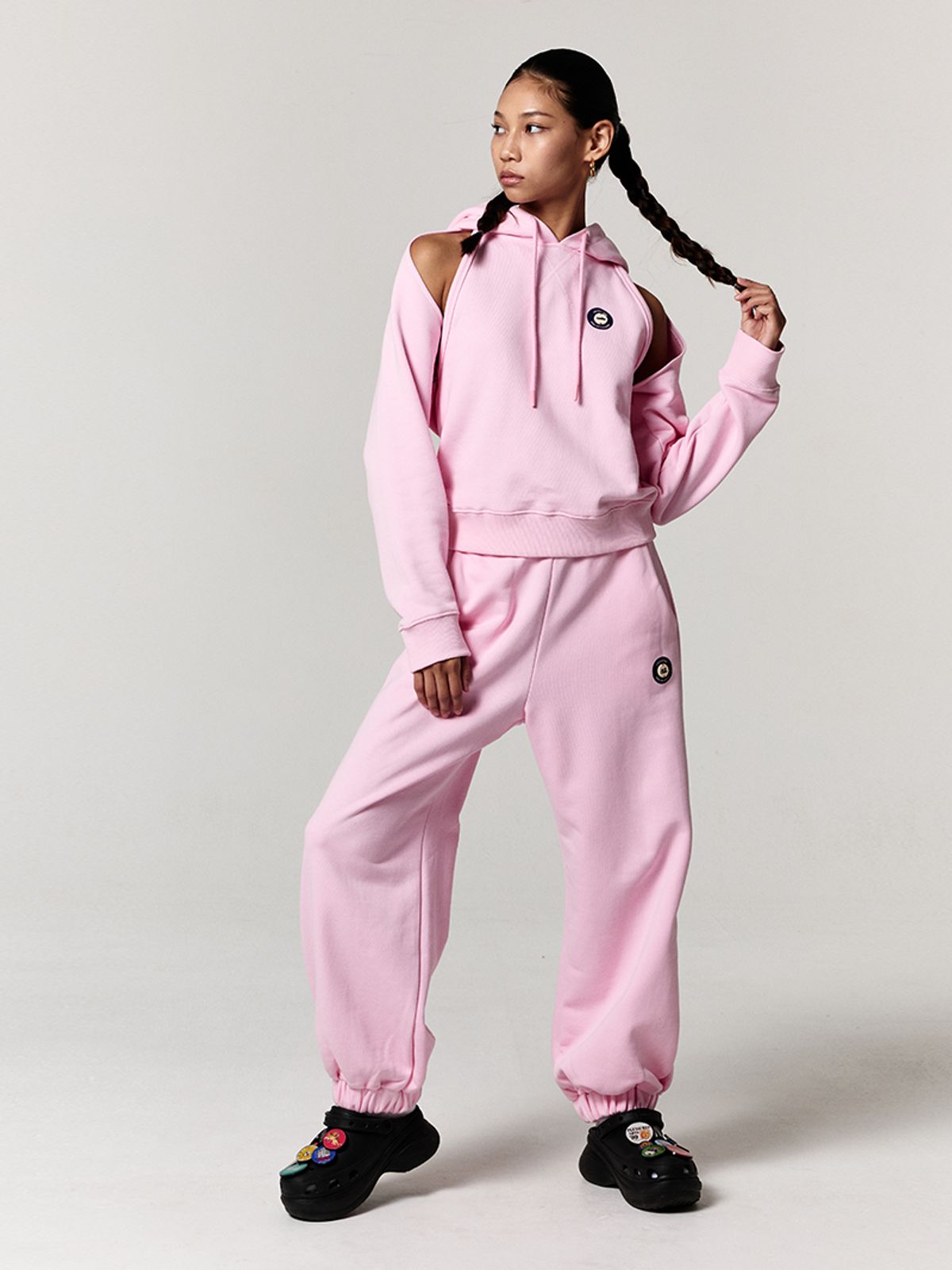 에즈이프 캘리(ASIF CALIE) CROP SWEAT BOLERO PINK