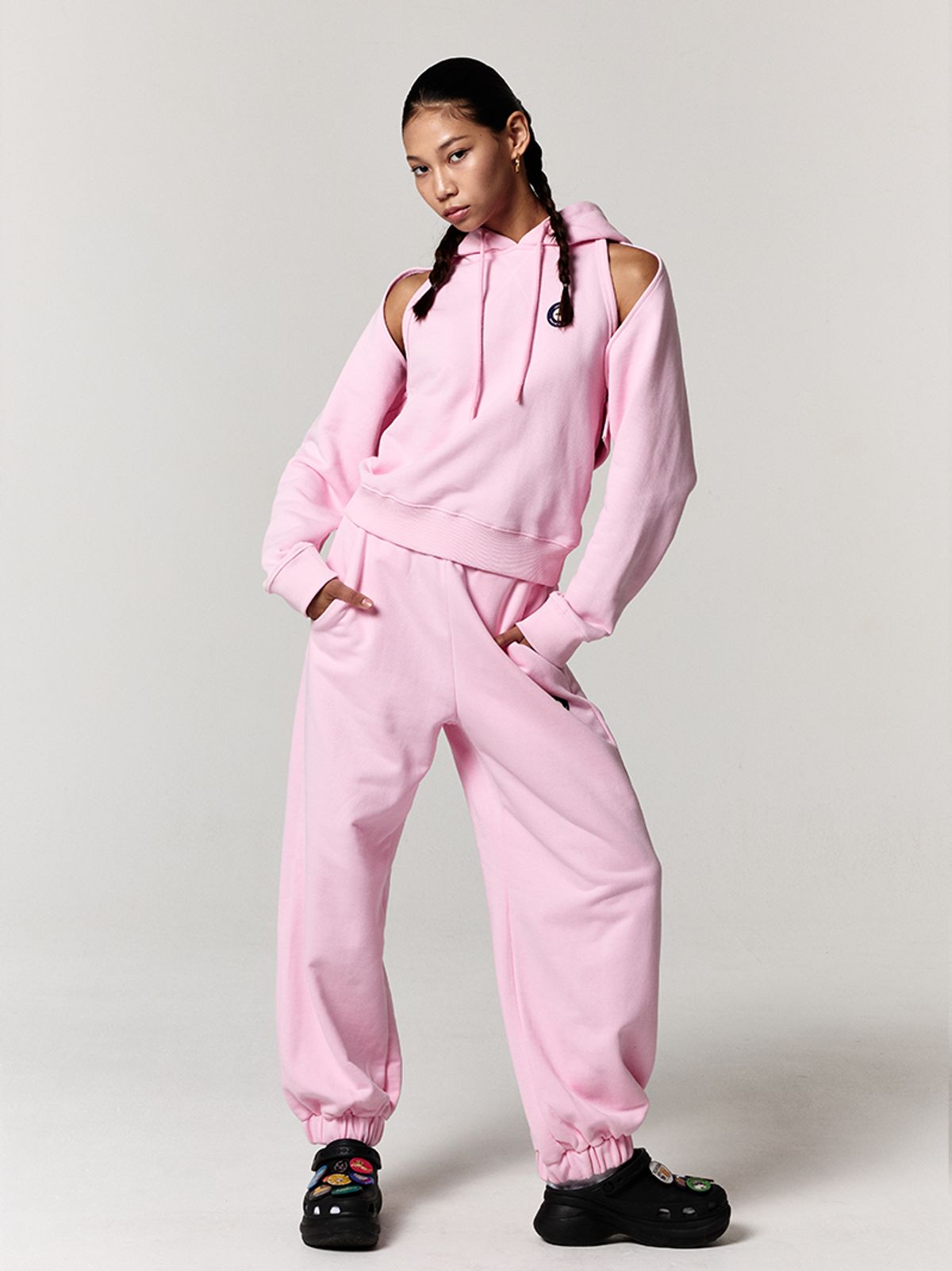 에즈이프 캘리(ASIF CALIE) CROP SWEAT BOLERO PINK