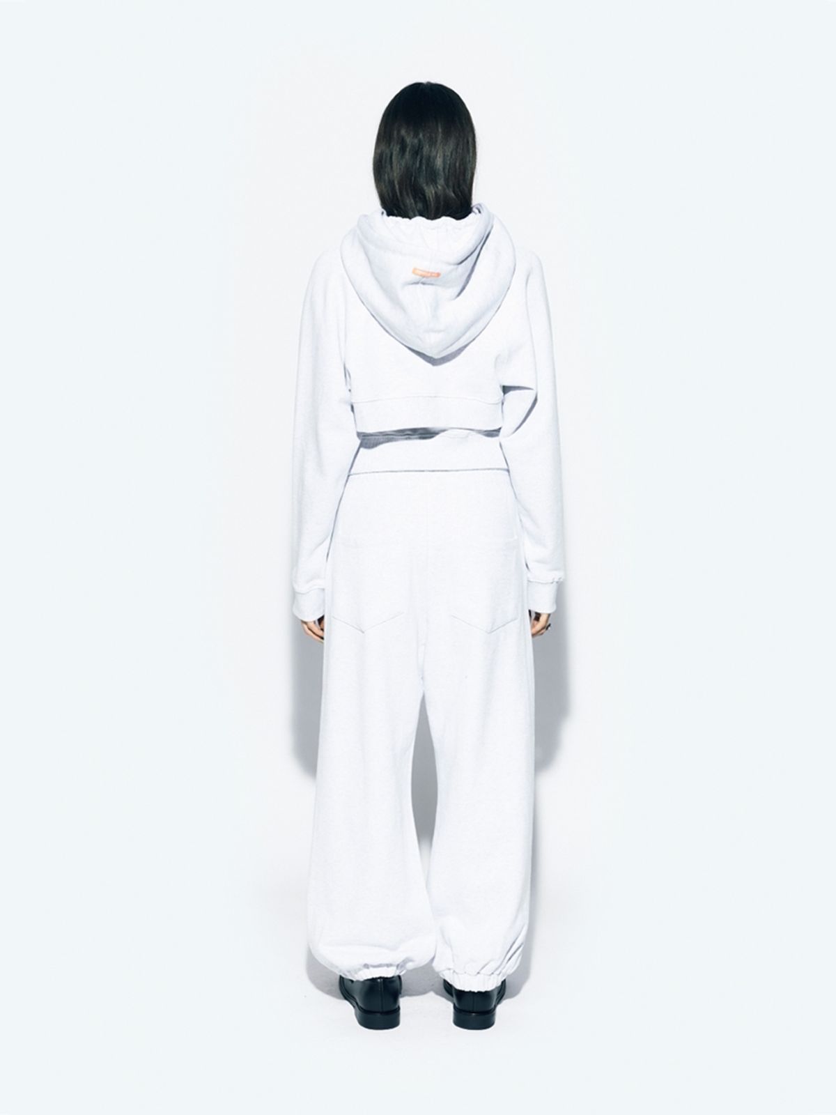 에즈이프 캘리(ASIF CALIE) CROP SWEAT BOLERO WHITE MELANGE