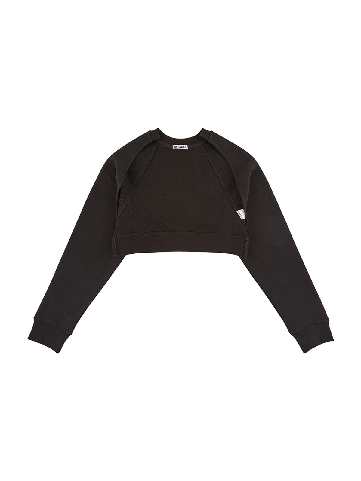 에즈이프 캘리(ASIF CALIE) CROP SWEAT BOLERO BLACK