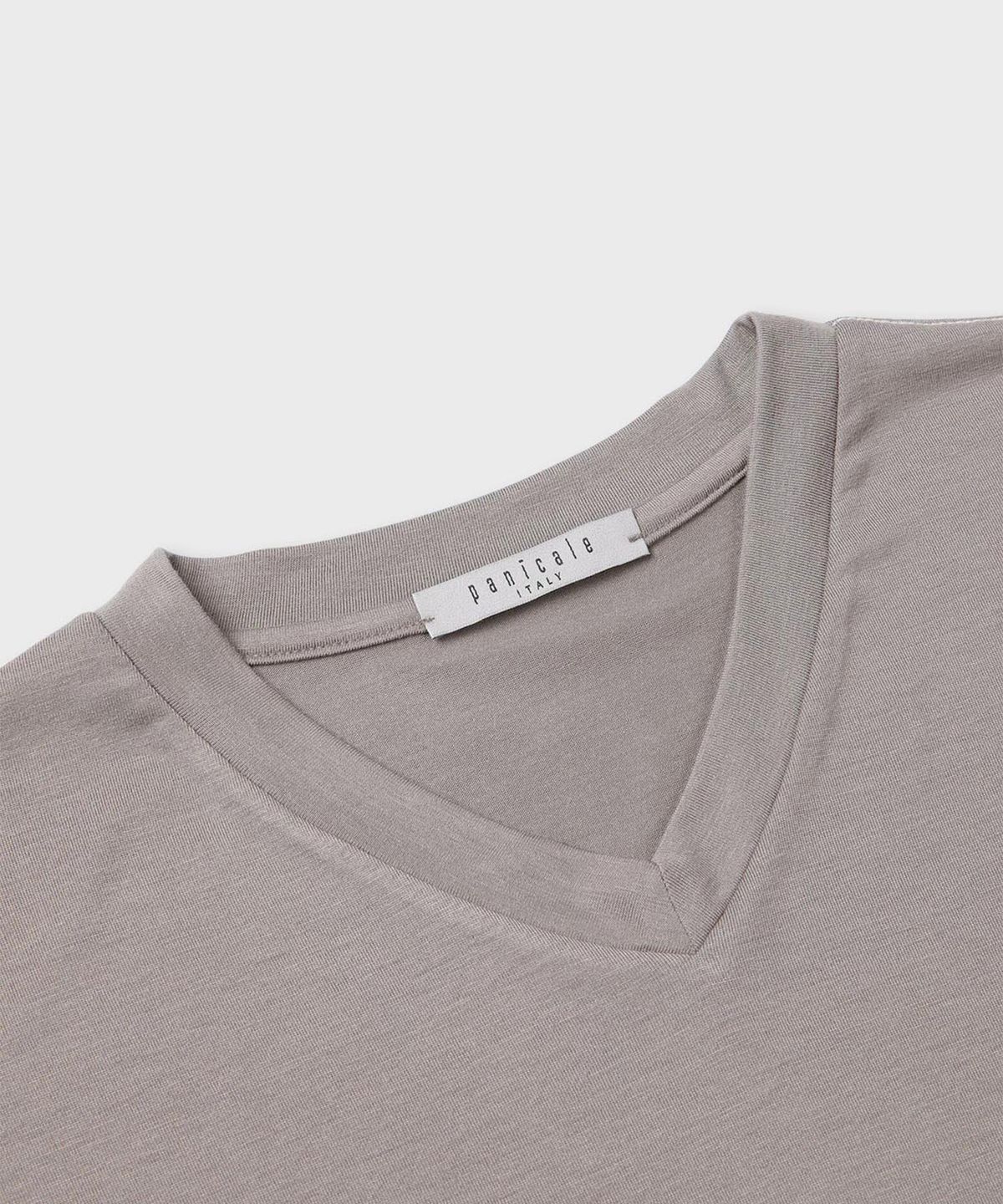 빠니깔레(PANICALE) 레이온 혼방 브이넥 티셔츠 4COLOR