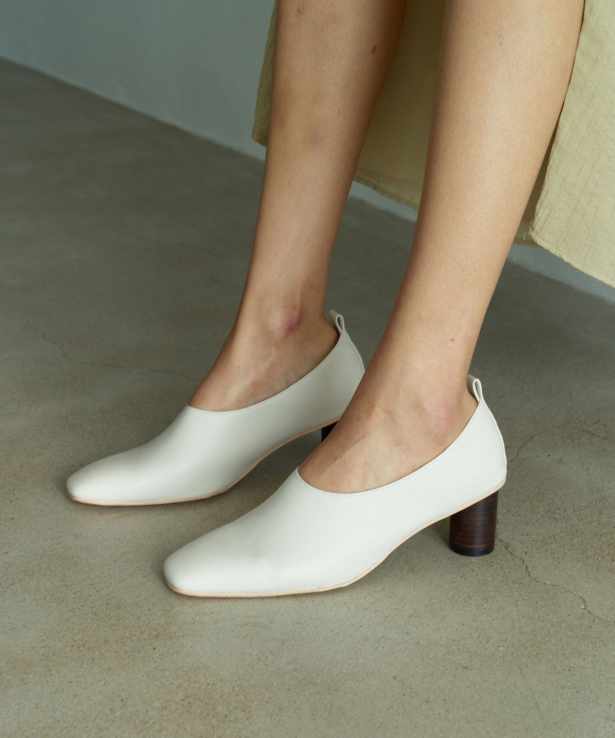 무드나잇(MOODNIGHT) GINGER Glove pumps - 5color 6cm 라운드 글로브 펌프스