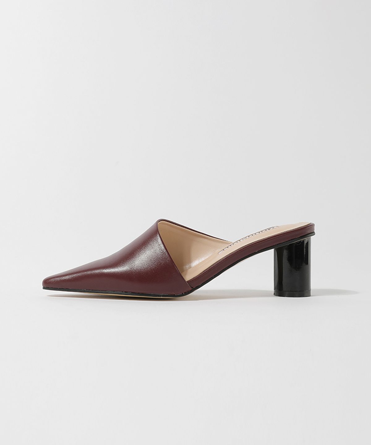 무드나잇(MOODNIGHT) Diagonal line mule Shoe - 4color 6cm 사선 스틸레토 뮬 펌프스