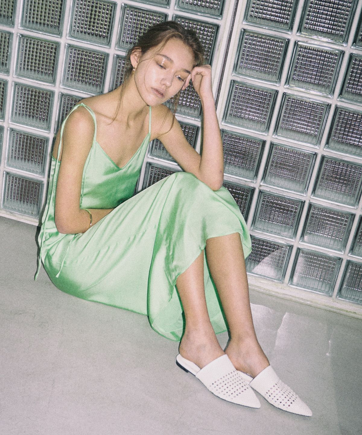 무드나잇(MOODNIGHT) Weaving slides bloafer - 4color 1cm 위빙 슬라이드 슬리퍼 샌들