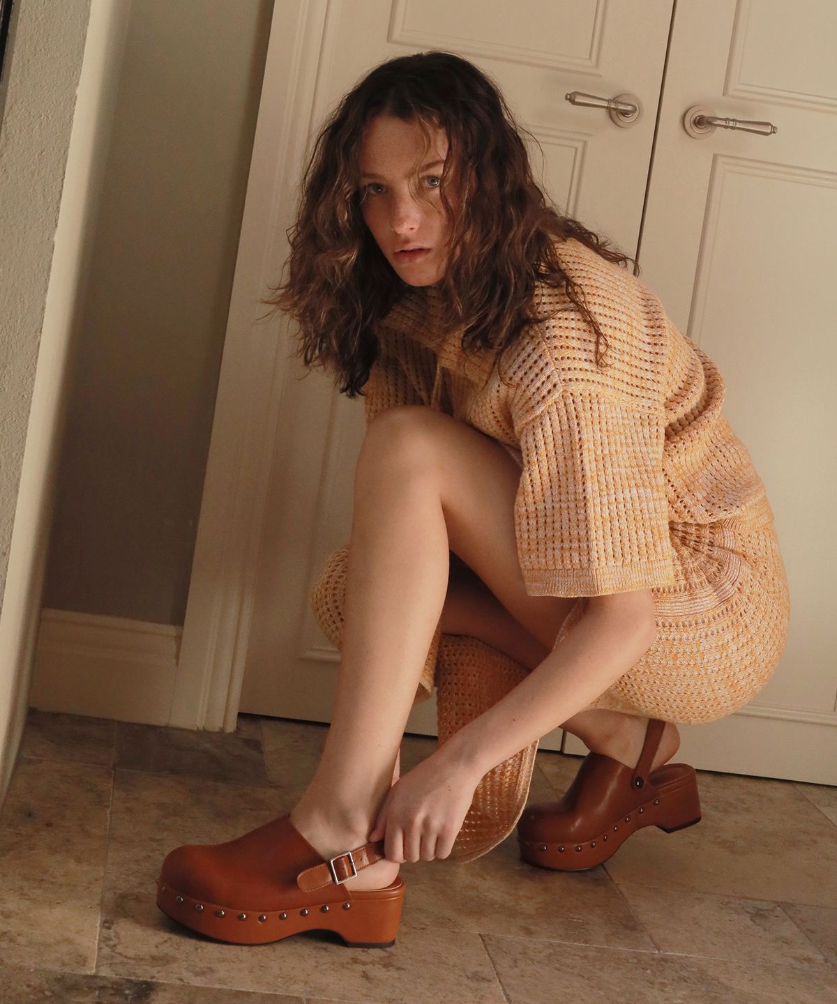 무드나잇(MOODNIGHT) JOSIE Clog chunky shoes - 3color 5.5cm 청키 스터디 클로그 2way