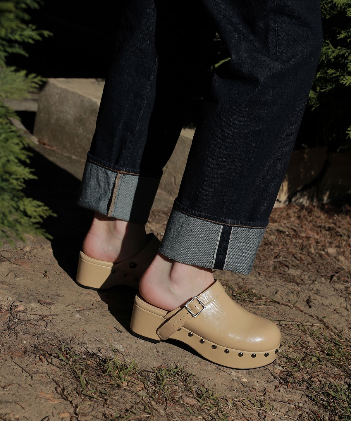무드나잇(MOODNIGHT) JOSIE Clog chunky shoes - 3color 5.5cm 청키 스터디 클로그 2way