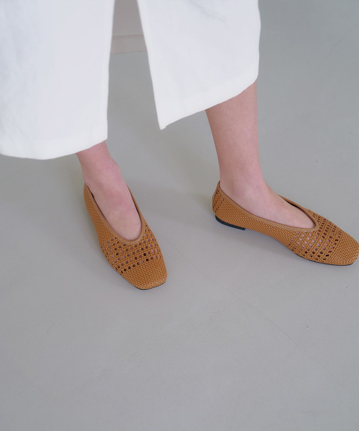 무드나잇(MOODNIGHT) JOY weaving loundy flat - 4color 1cm 위빙 라운드 플랫슈즈