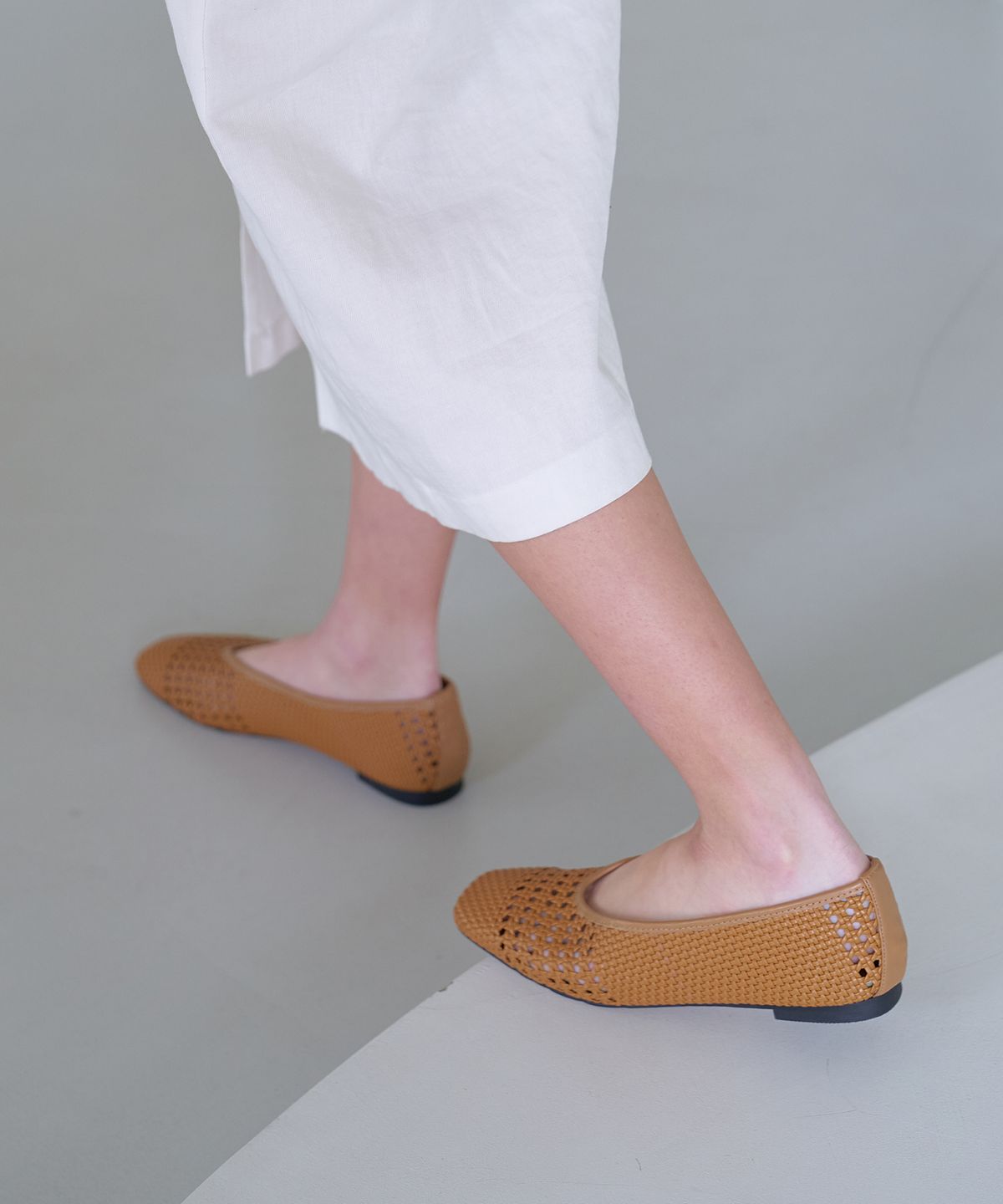 무드나잇(MOODNIGHT) JOY weaving loundy flat - 4color 1cm 위빙 라운드 플랫슈즈