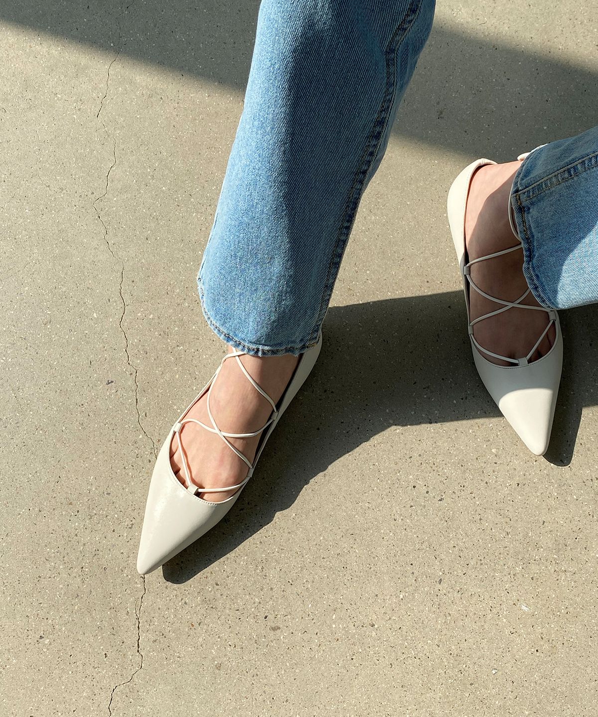 무드나잇(MOODNIGHT) HAZEL trappy flat shoe - 2color 1cm 스트랩 플랫슈즈