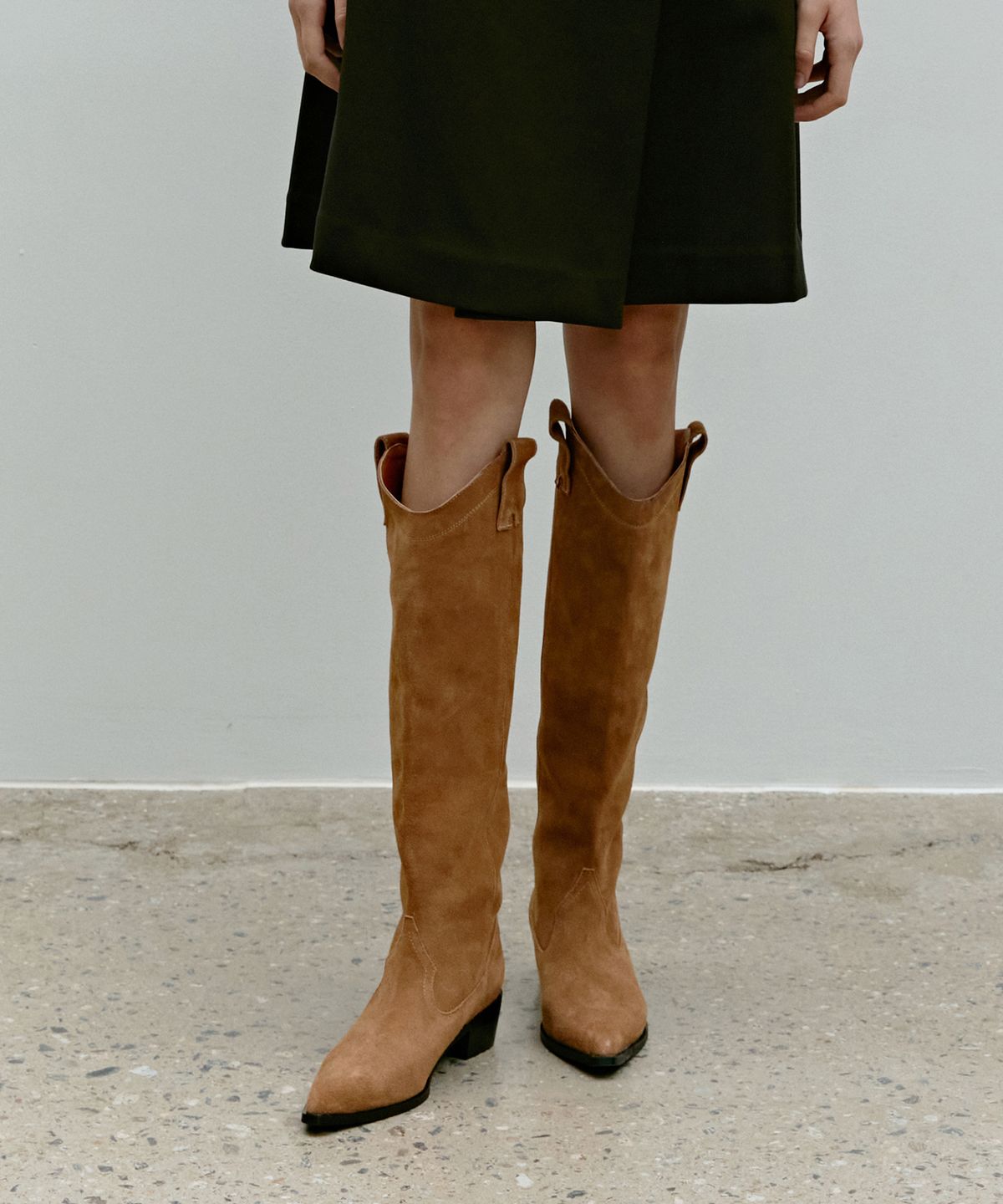 무드나잇(MOODNIGHT) DORIS Western long boots - 3color 4cm 웨스턴 롱부츠