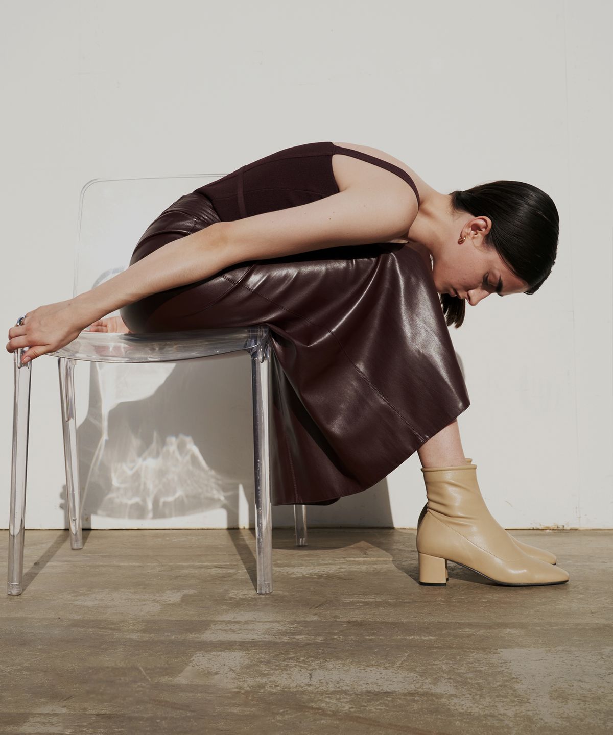 무드나잇(MOODNIGHT) NEW ESTHER mid ankle boots - 5color 5.5cm 스판 앵클부츠 미들힐