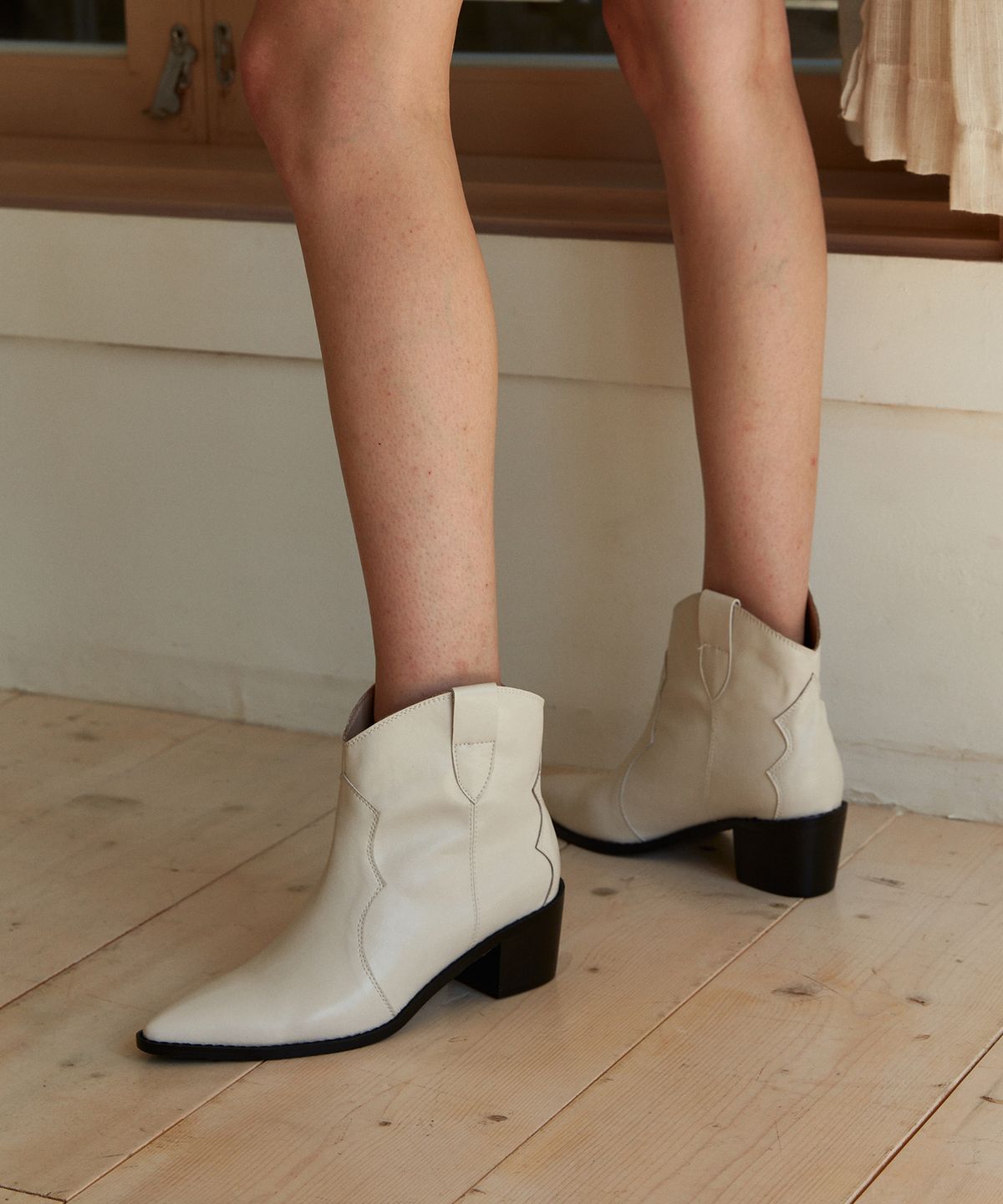 무드나잇(MOODNIGHT) DALIN Western ankle boots - 5color 5cm 빈티지 웨스턴 앵클부츠