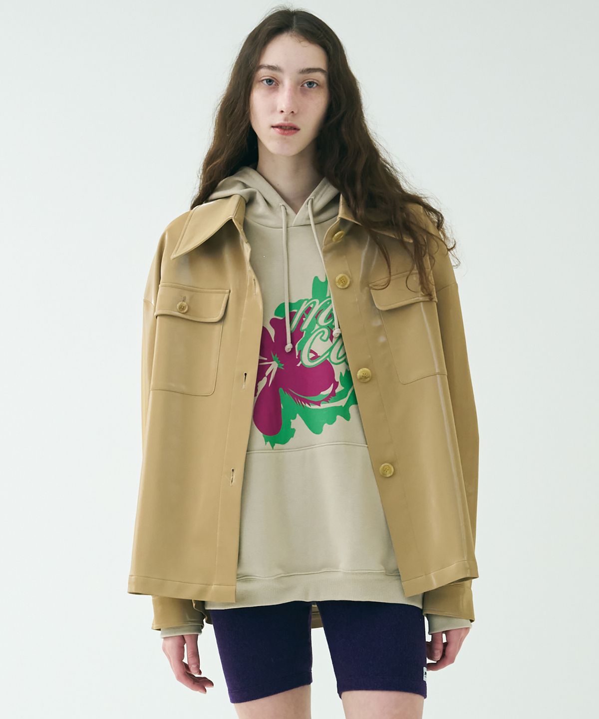 미미카위(MIMICAWE) VEGAN LEATHER SHIRTS JACKET