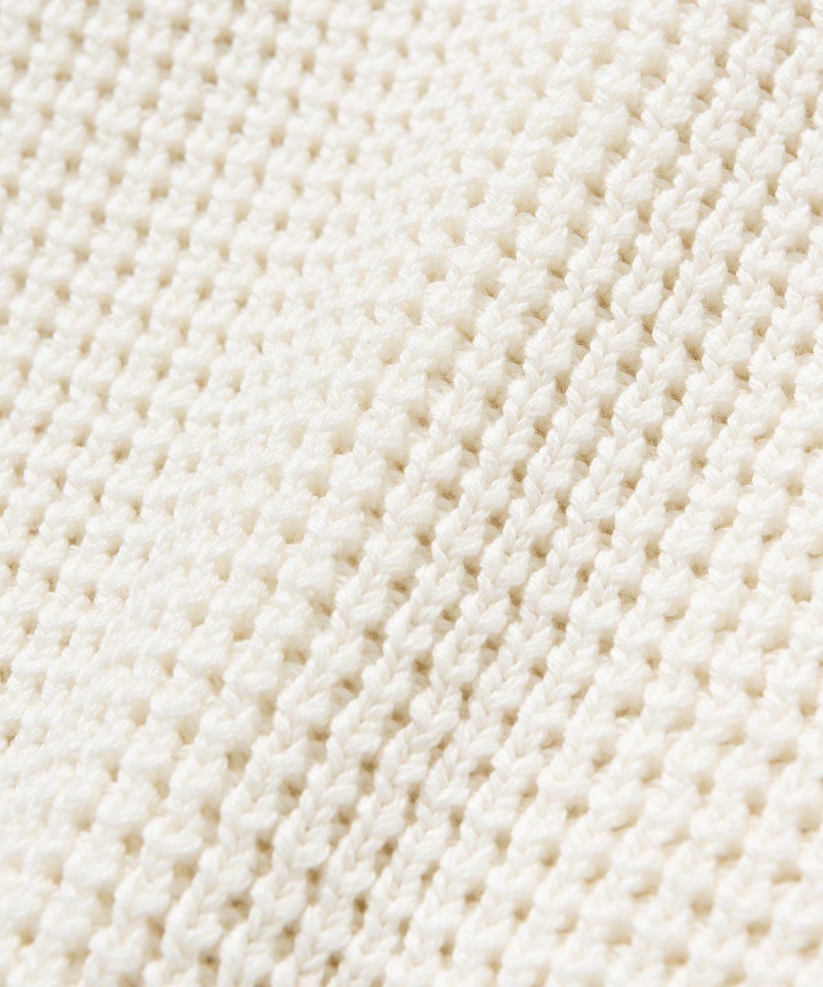 니티드(KNITTED) 소프트코튼 헤비 와플 하프 집업 니트 IVORY/NAVY