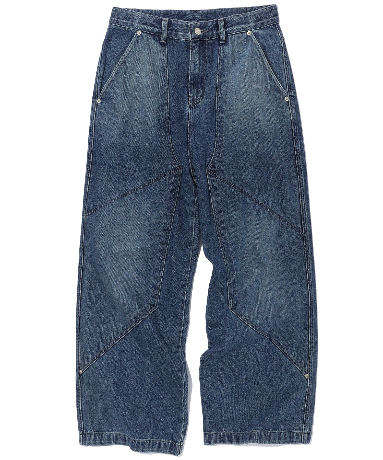 MUSINSA | CPGN STUDIO Layer Wide Denim Pants Indigo Blue