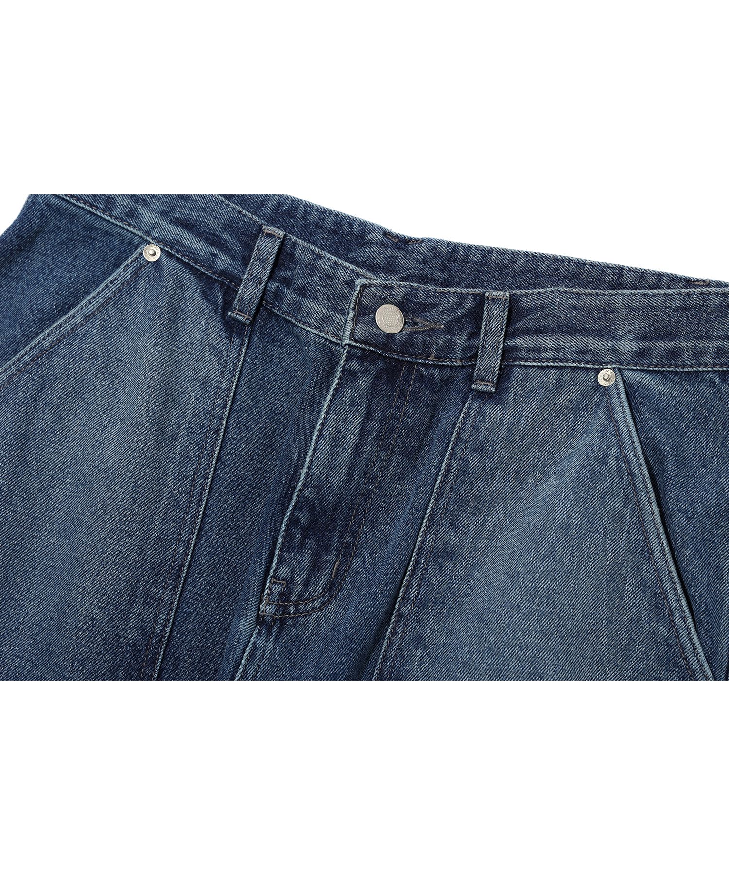 ★CPGN STUDIO_COMPAGNO★ Mixed cut wide denim pants indigo b MUSINSA | CPGN STUDIO Layer Wide Denim Pants Indigo Blue