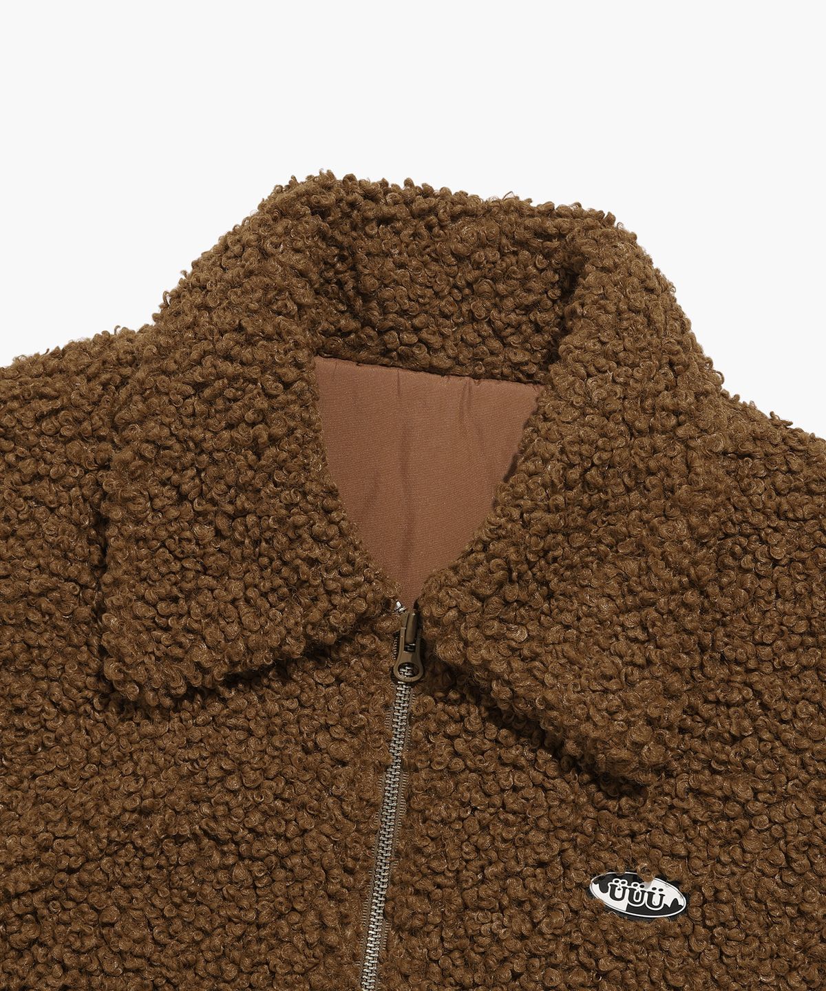 이스트쿤스트(ISTKUNST) UUU OVAL LOGO ROUND BOA JAKET_BROWN(IK2CWFB960A)