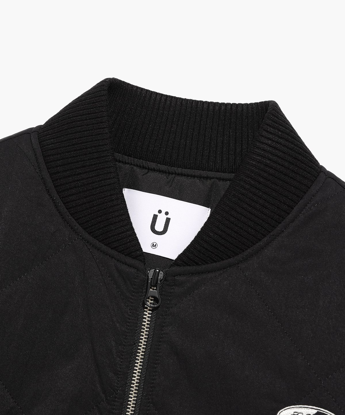 이스트쿤스트(ISTKUNST) UUU OVAL LOGO QUILTED BOMBER JACKET_BLACK(IK2CFMB930A)