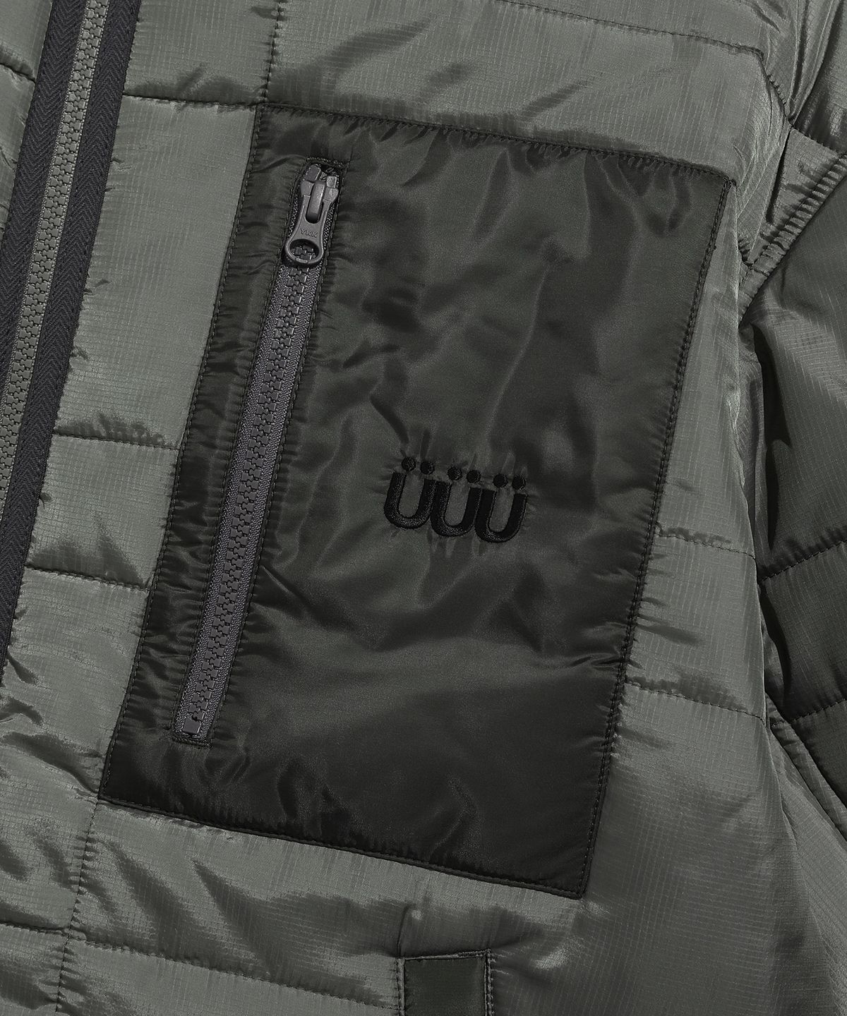 이스트쿤스트(ISTKUNST) UUU LOGO QUILTED JACKET_GREY(IK2CWMB901A)