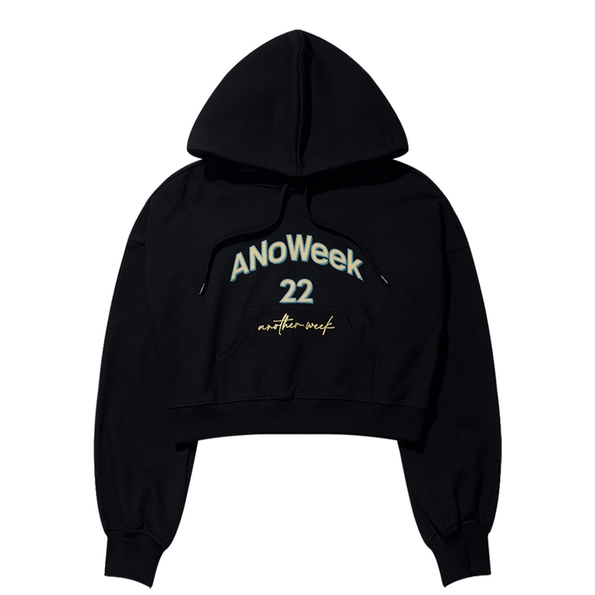 아노윅(ANOWEEK) ANW EMBROIDERY CROPPED HOODIE