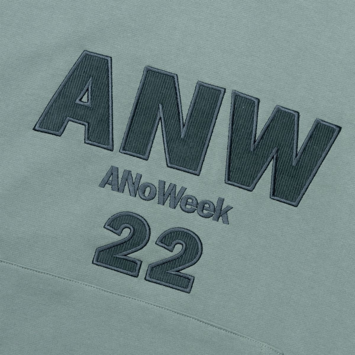 아노윅(ANOWEEK) ANW LOGO APPLIQUE  HOODIE