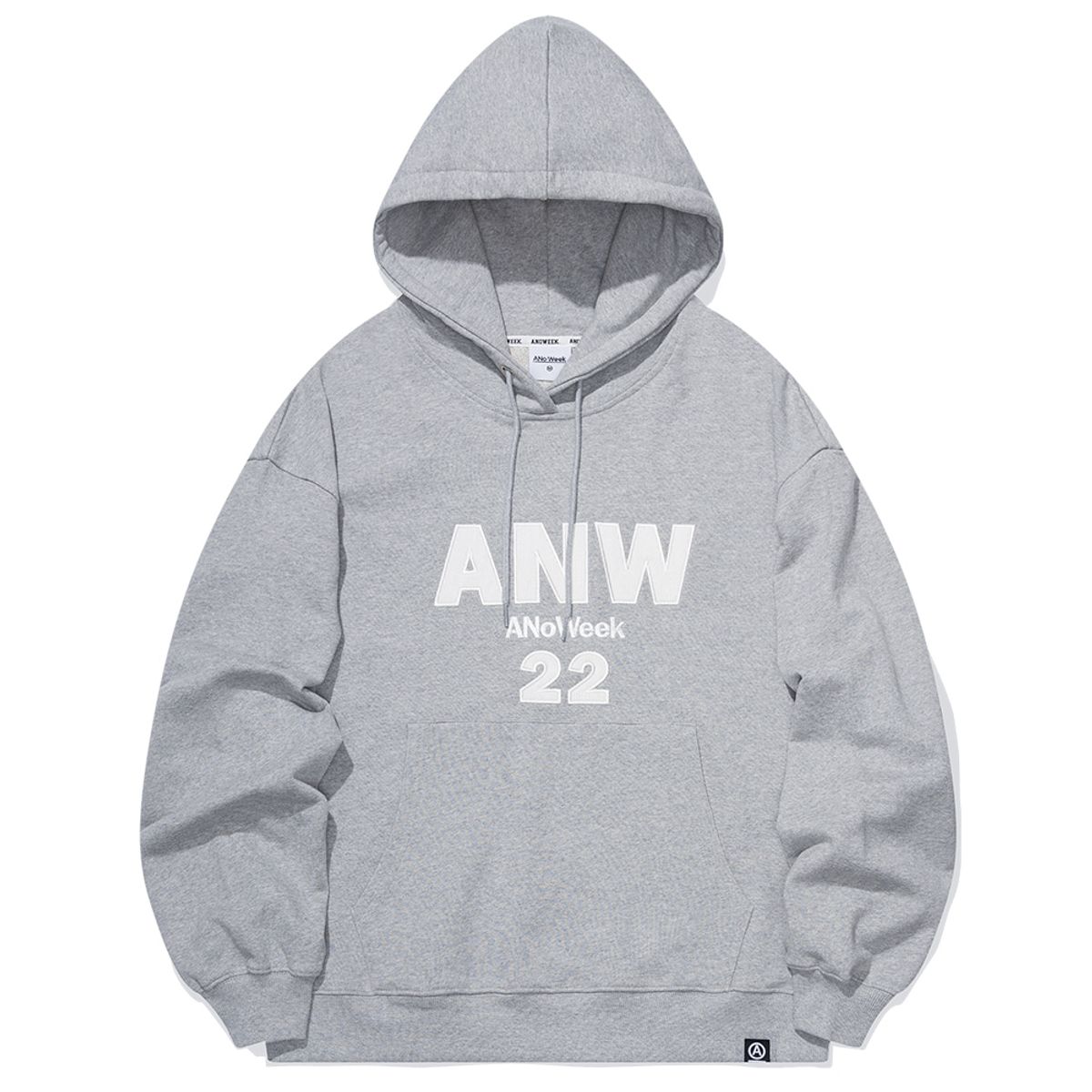 아노윅(ANOWEEK) ANW LOGO APPLIQUE  HOODIE