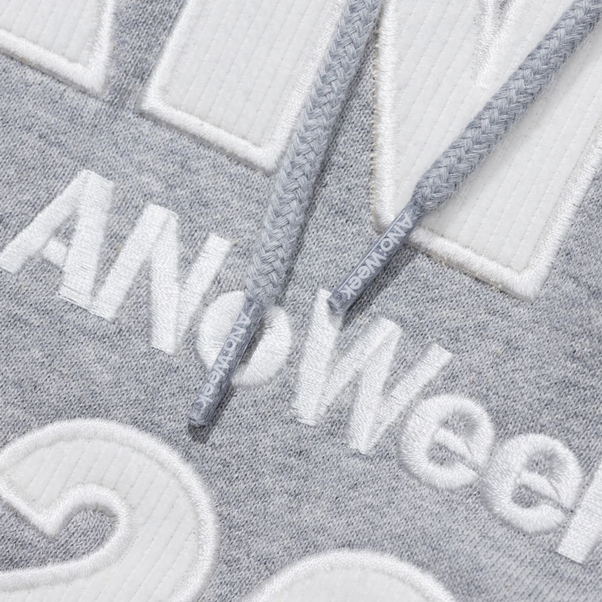 아노윅(ANOWEEK) ANW LOGO APPLIQUE  HOODIE