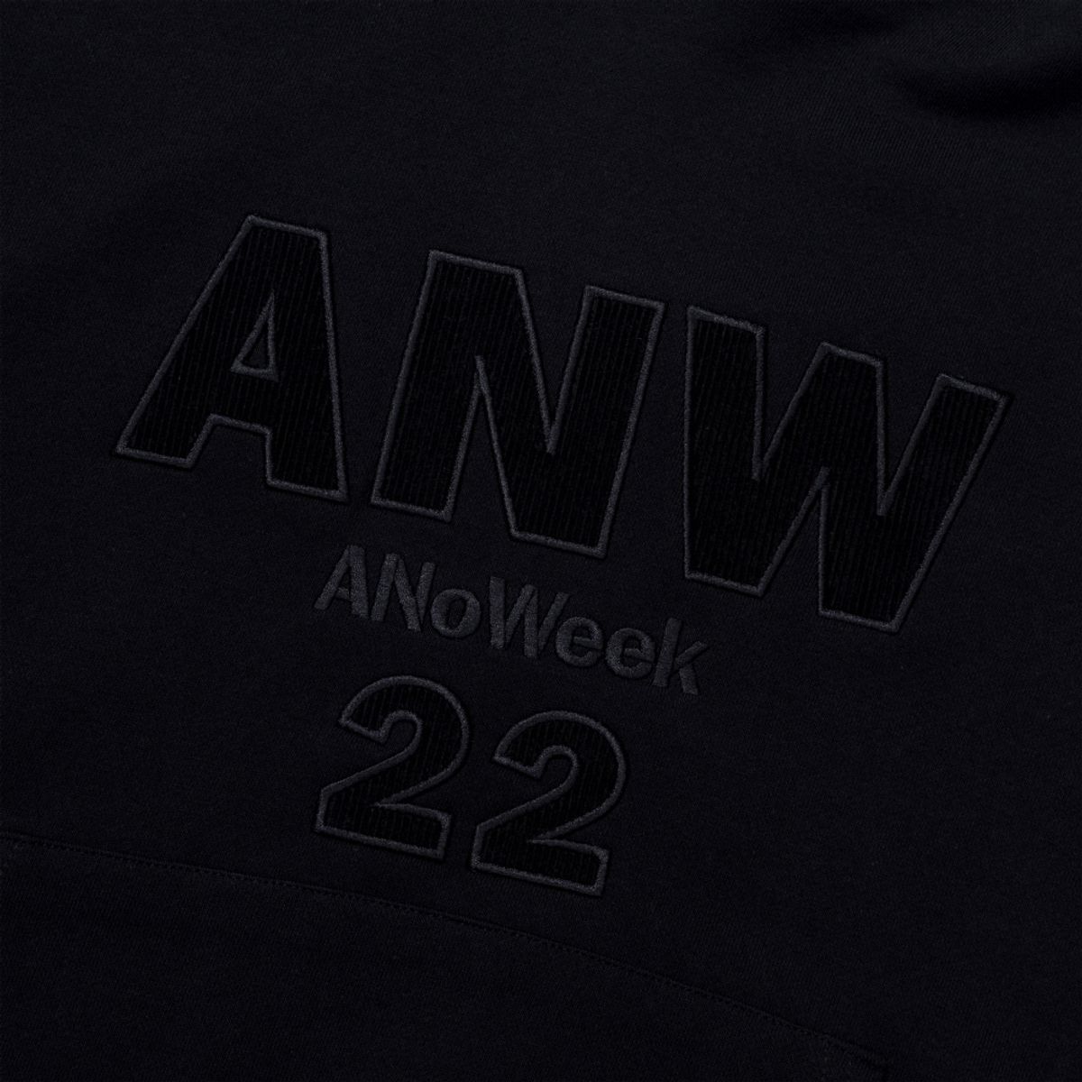 아노윅(ANOWEEK) ANW LOGO APPLIQUE  HOODIE