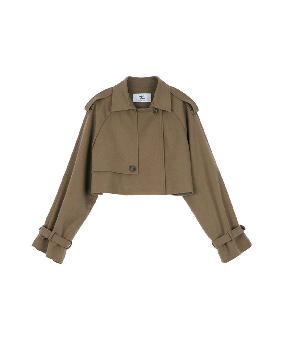 메이크어토스트(MAKE A TOAST) [22FW] CROPPED SET-UP JACKET - Dark beige