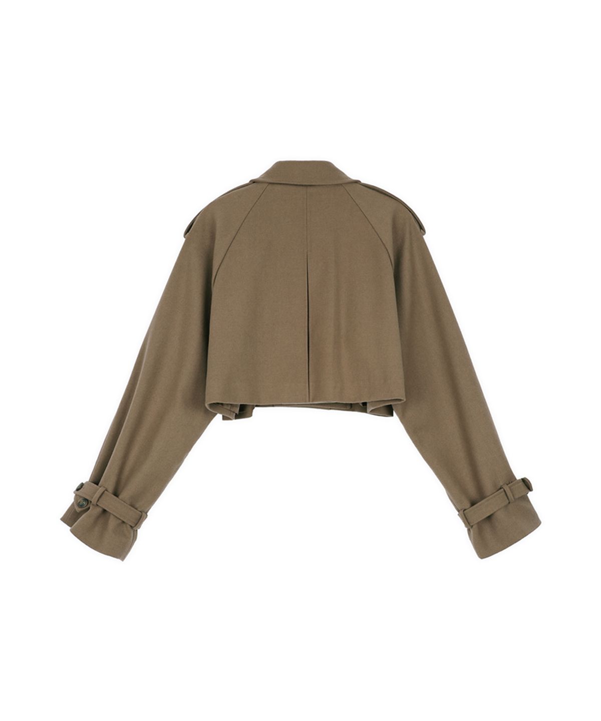 메이크어토스트(MAKE A TOAST) [22FW] CROPPED SET-UP JACKET - Dark beige