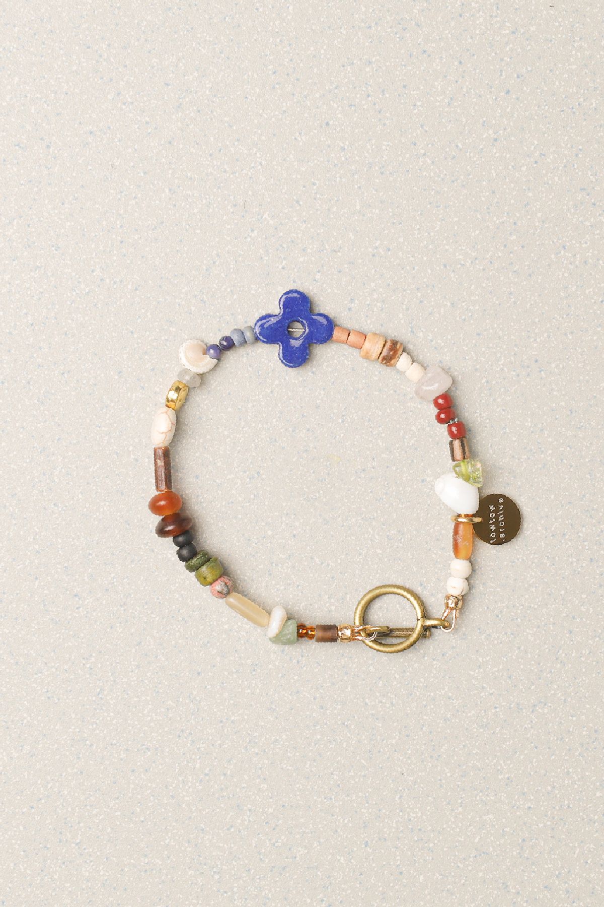 토우토우 아카이브(TOWTOW ARCHIVE) CLOVER SYMBOL BRACELET-COBALT BLUE : ARCHIVE-003
